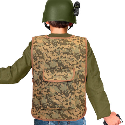 Camouflage tactisch gilet (art. 9172) close-up – kleding
