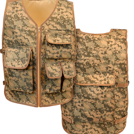 Camouflage tactisch gilet zijaanzicht – kleding