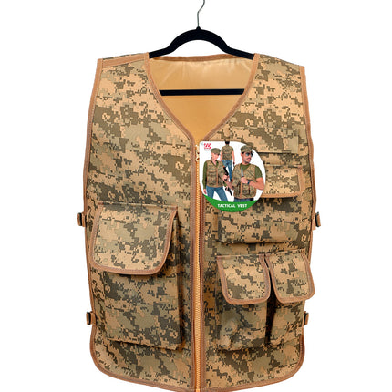 Camouflage tactisch gilet achterkant – kleding