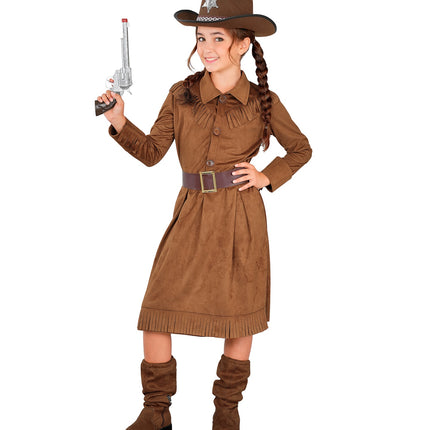 Western girl jurk voor meisjes zijaanzicht – kostuums