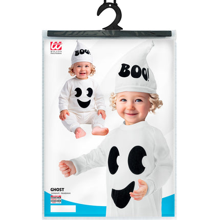 Spook jumpsuit kinderen met kapje sfeerbeeld – feestkleding