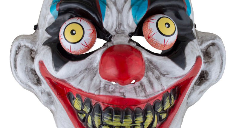 Horrorclown masker met bewegende ogen