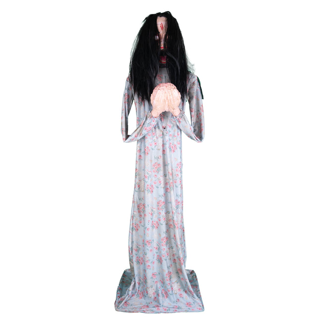 Zombiemeisje Halloween decoratie met hersenen