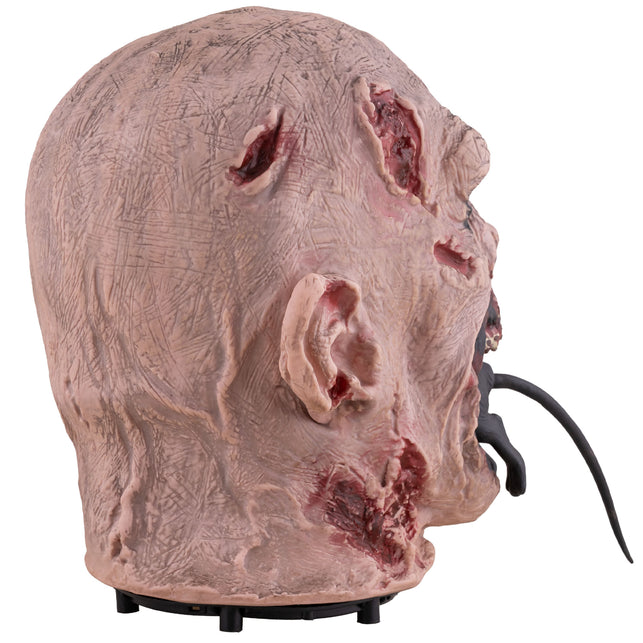 Zombiehoofd decoratie van opzij