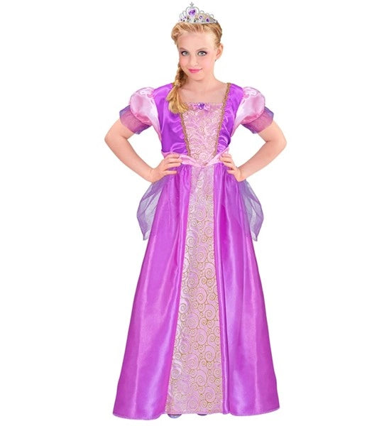 Paarse prinsessen verkleedjurk - detail rok en lijfje