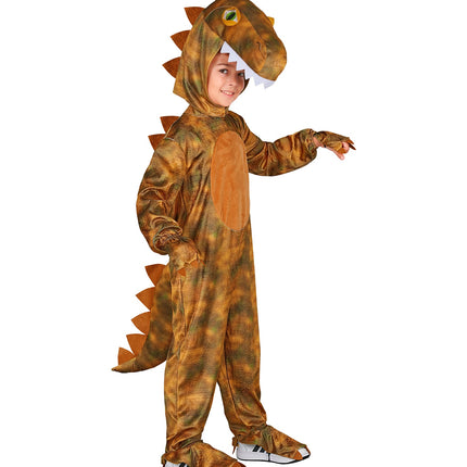 T-Rex jumpsuit voor jongens detailopname – kostuums