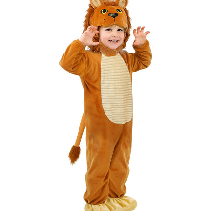 Leeuw jumpsuit voor jongens achterkant – kostuums