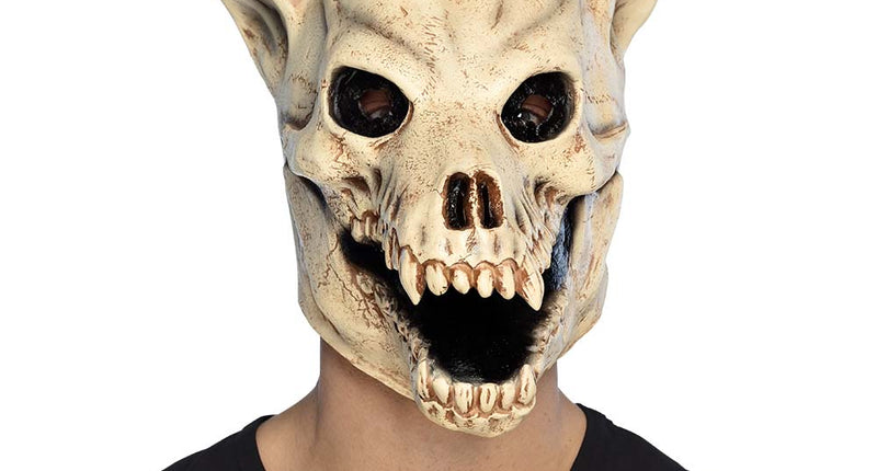 Latex hoofdmasker Hondenschedel