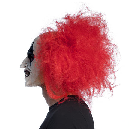 Latex hoofdmasker Ruddy clown met haar — foto 3