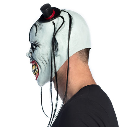 Latex hoofdmasker Bad clown met haar — foto 2