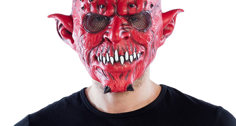 Latex hoofdmasker Creepy devil