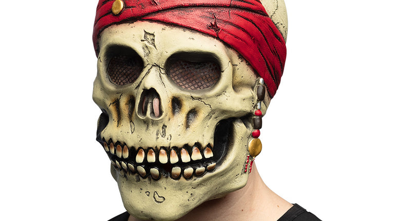 Latex hoofdmasker Piraat Crinson