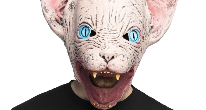 Latex Horror cat hoofdmasker