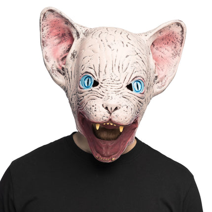 Latex Horror cat hoofdmasker