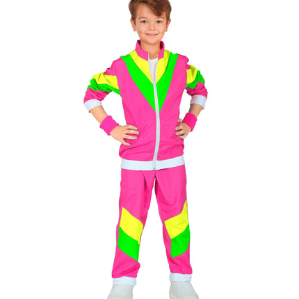 Jaren 80 schelp kostuum colbert voor kinderen zijaanzicht – verkleedkleding