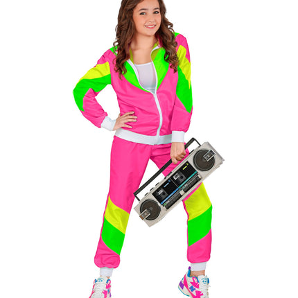 Jaren 80 schelp kostuum colbert voor kinderen achterkant – verkleedkleding