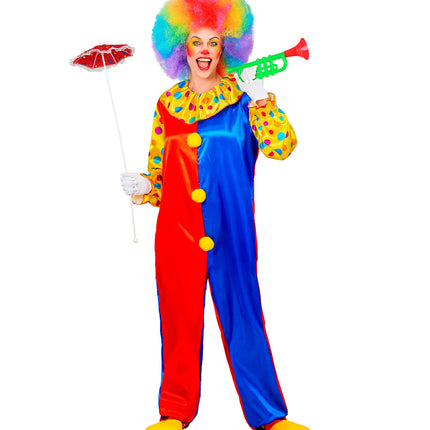 Clowns jumpsuit voor volwassenen achterkant – kostuums