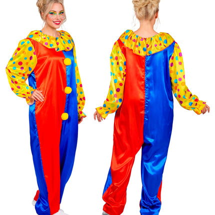 Clowns jumpsuit voor volwassenen close-up – kostuums