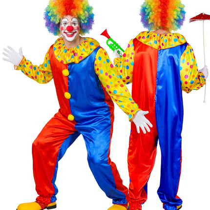 Clowns jumpsuit voor volwassenen sfeerbeeld – kostuums
