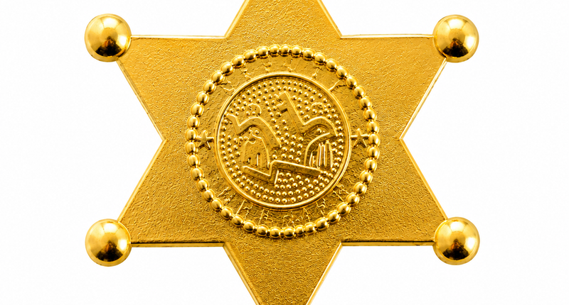 Sheriffstern Marco aus Metall Gold oder Silber