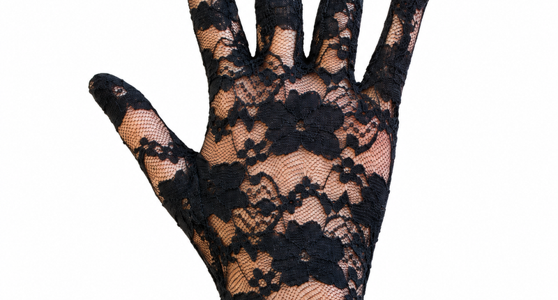 Schwarze Spitzenhandschuhe