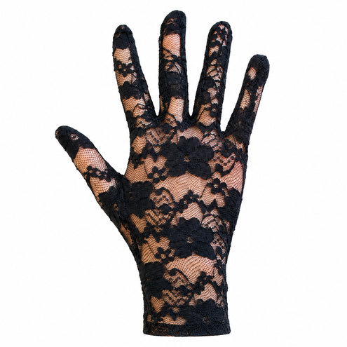 Schwarze Spitzenhandschuhe