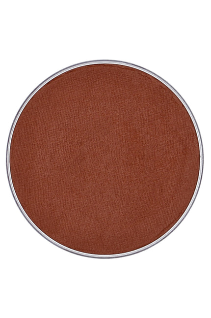 Aqua schmink vos rood 029 Superstar, rond blok in warme roodbruine tint met zilverkleurige rand