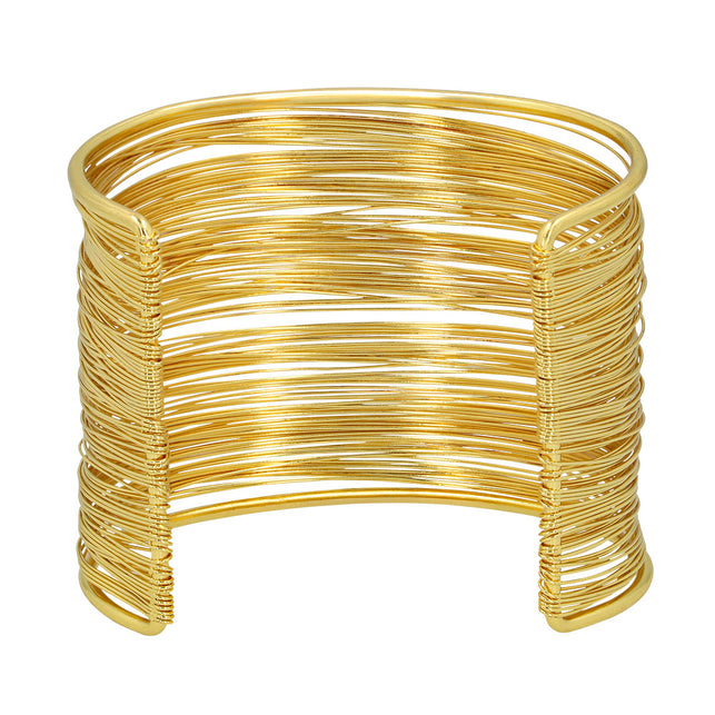 Armband Nefertari achterkant met open uiteinden en strak omwikkelde draadjes