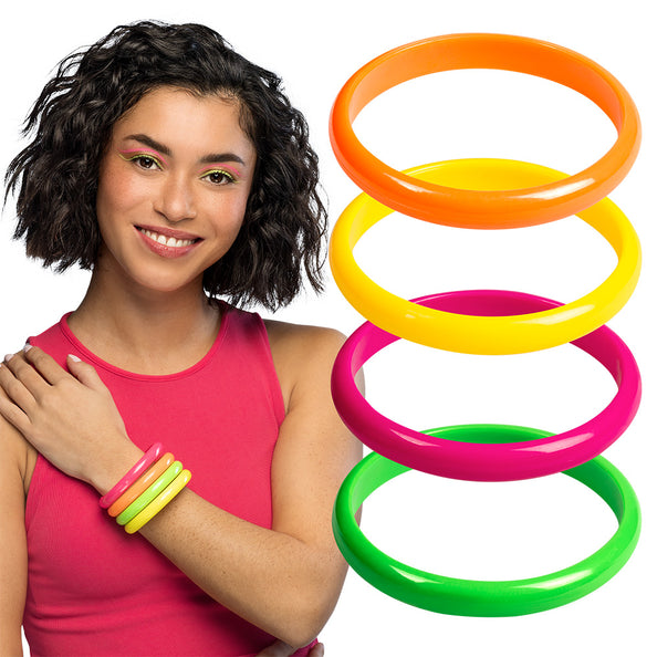 Boland 4 Armbanden Rave neon