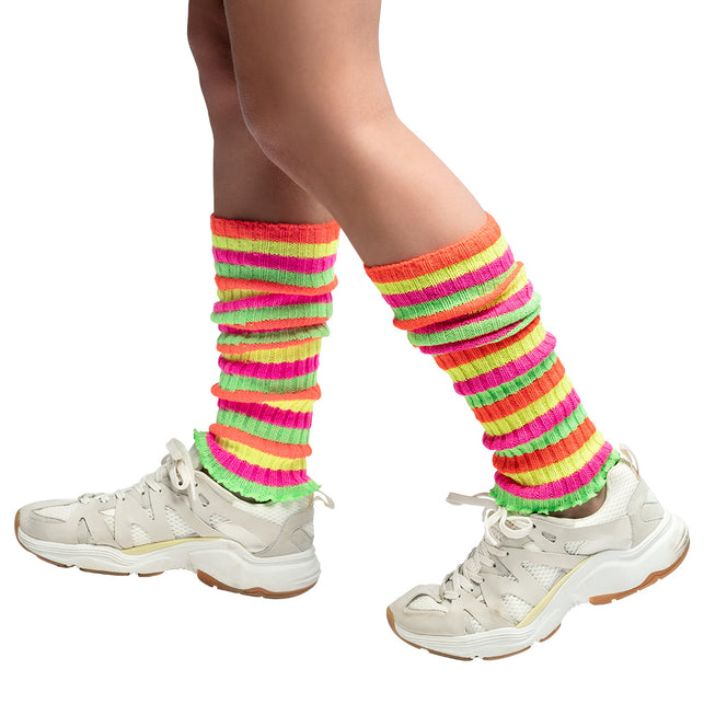 Boland Beenwarmers Neon gestreept