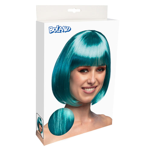 Boland Boblijn pruik Cabaret turquoise blauw groen