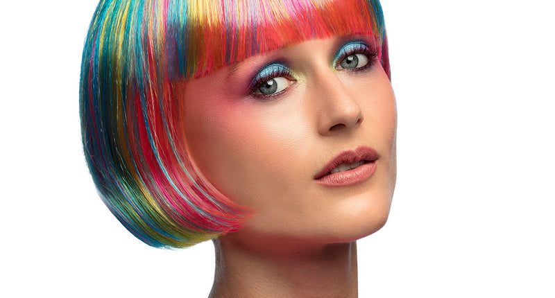 Boland Boblijn pruik Pebbles multi kleur