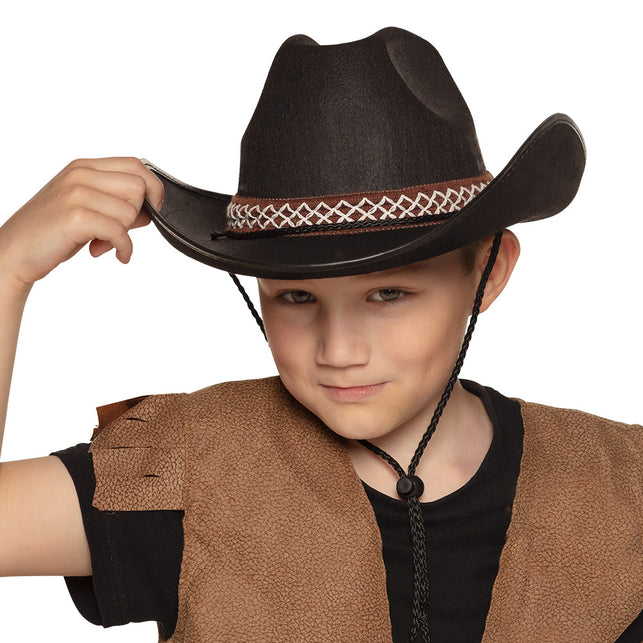 Boland Cowboyhoed kind zwart Chew