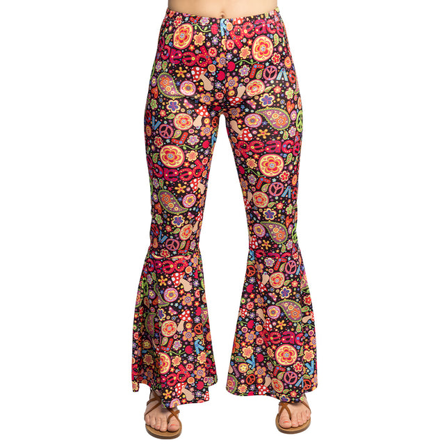 Boland Flarebroek Flower power (hippie, multicolor)