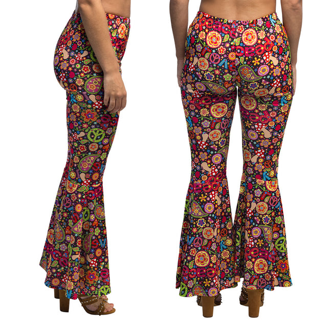 Boland Flarebroek Flower power (hippie, multicolor)