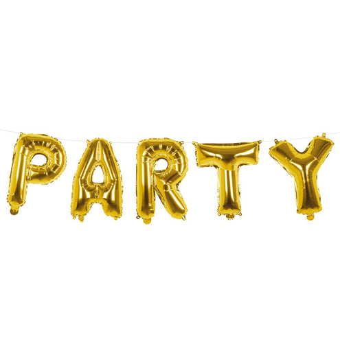 Boland Folieballonslinger 'Party' goud