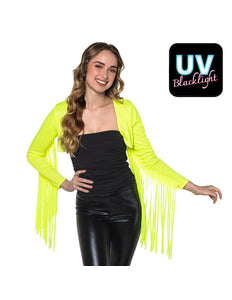 Boland Gele rave bolero neon dames (M/L)