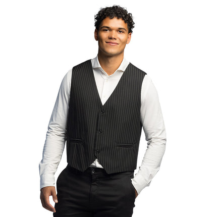 Boland Gilet Pinstripe zwart