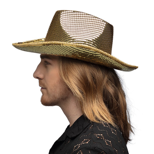 Boland Gouden cowboyhoed glitter Texas