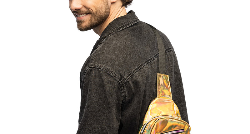 Boland Gouden crossbody tas Holo deluxe (holografisch)