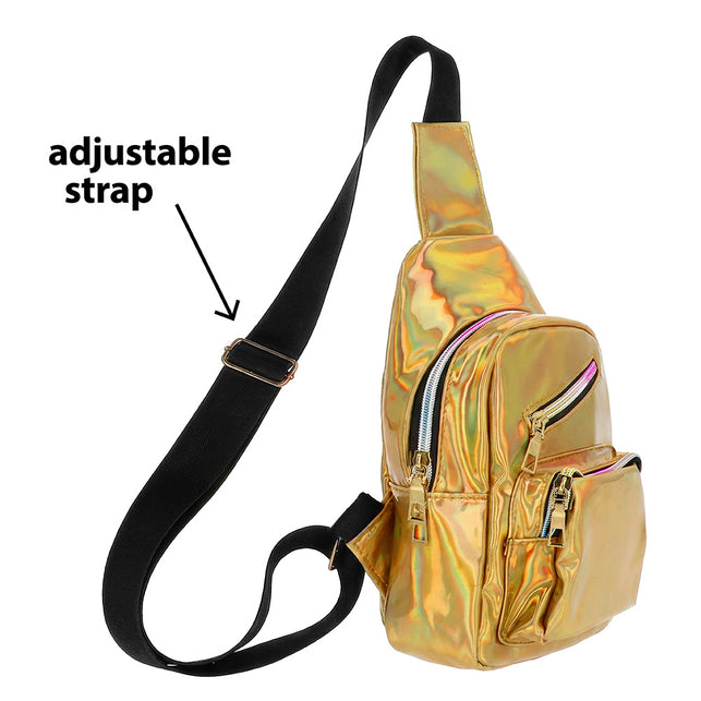 Boland Gouden crossbody tas Holo deluxe (holografisch)