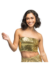 Boland Gouden glitter festival top Sparkle (dames, M/L)