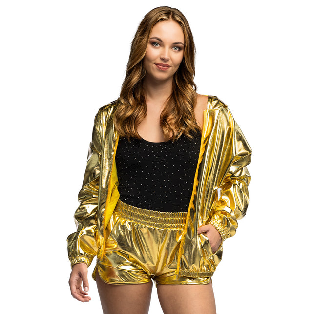 Boland Gouden glitter hotpants Shiny dames (M / L/XL)