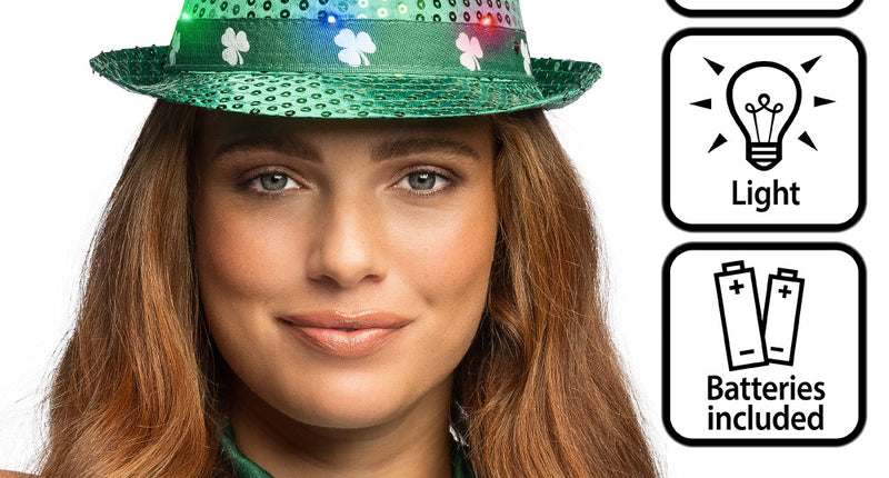 Boland Groene LED hoed Shamrock (St. Patrick's Day)