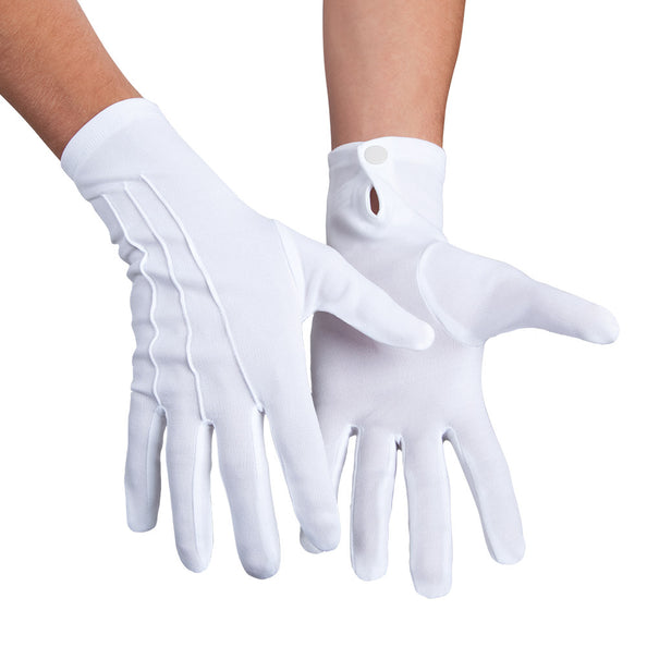 Boland Handschoenen pols met drukknop wit