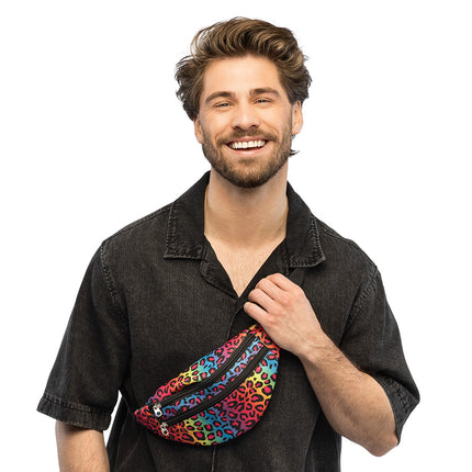 Boland Heuptasje Leopard regenboog (festival heuptas)
