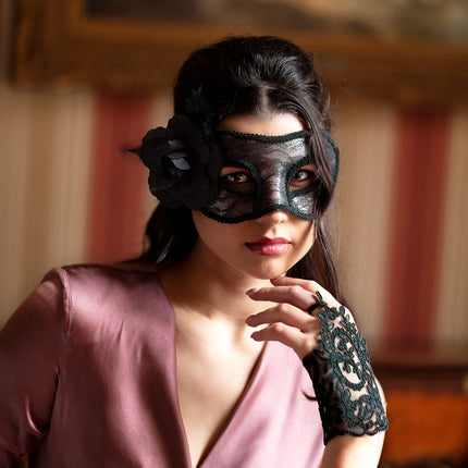 Boland Kanten oogmasker Mystique zwart