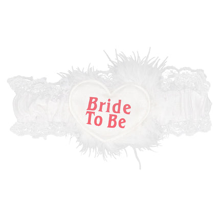 Boland Kousenband 'Bride' wit