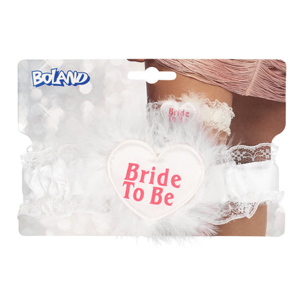 Boland Kousenband 'Bride' wit
