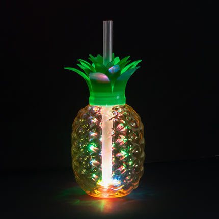 Boland LED beker Ananas met rietje